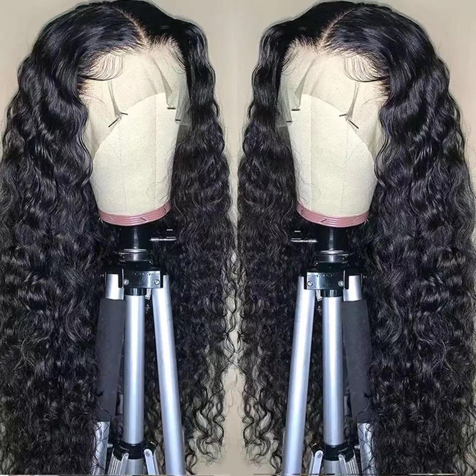 Hot-selling Long Curly Hair Front Lace Wig Africa Best-selling Small Curly Hair Burgundy Spot