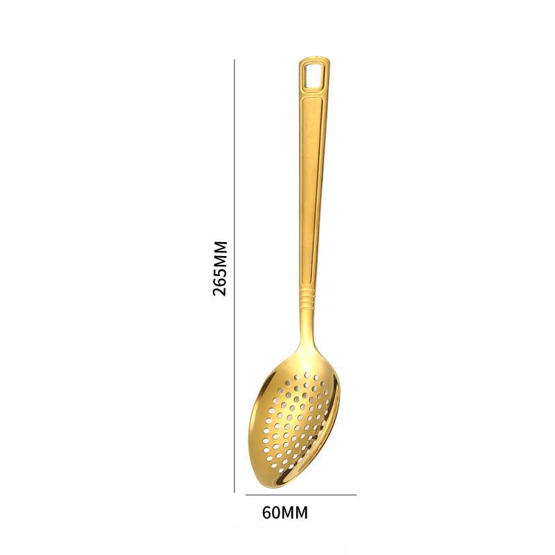 Sada nerezového kuchyňského nádobí Zesílená světle potištěná nemagnetická polévková lžíce obracečka a lžíce na smažení