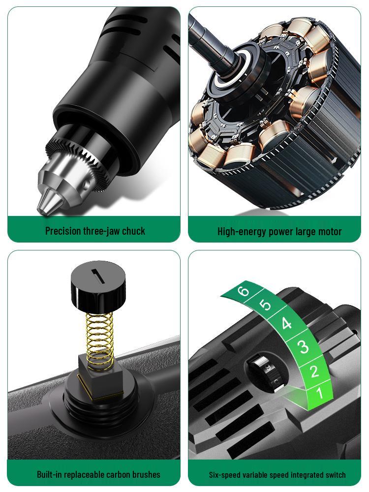 Rechargeable High-Power Handheld Electric Grinder for Carving, Cutting, and Woodworking.