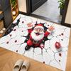 Christmas Theme Floor Carpet, Soft Area Rug, Xmas Indoor Home Holiday Decoration