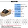 Fashion Aphixta Summer Woman Shoes Platform Wedge Slippers Beach High Heels Women Slipper Ladies Shoes Cork Gold Heel Flip Flop Sandals