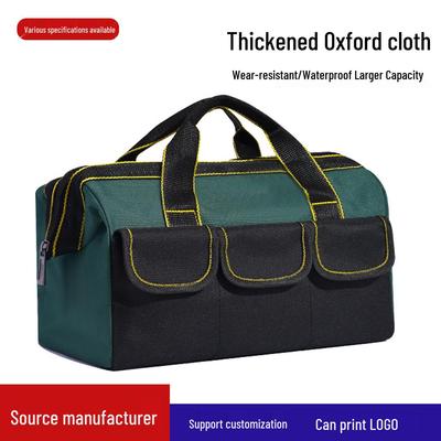 Multifunctional Wear-Resistant Handheld Electrician Tool Bag - Durable Canvas Crossbody with Thickened Oxford Cloth for Repair and Installation.