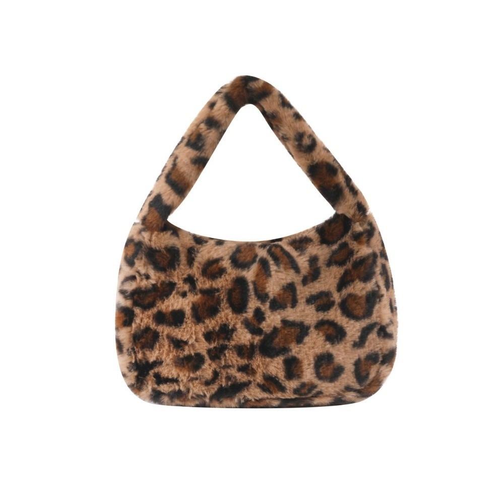 Mini Plush Underarm Bag Fluffy Tote Bag Casual Shoulder Bag Girl