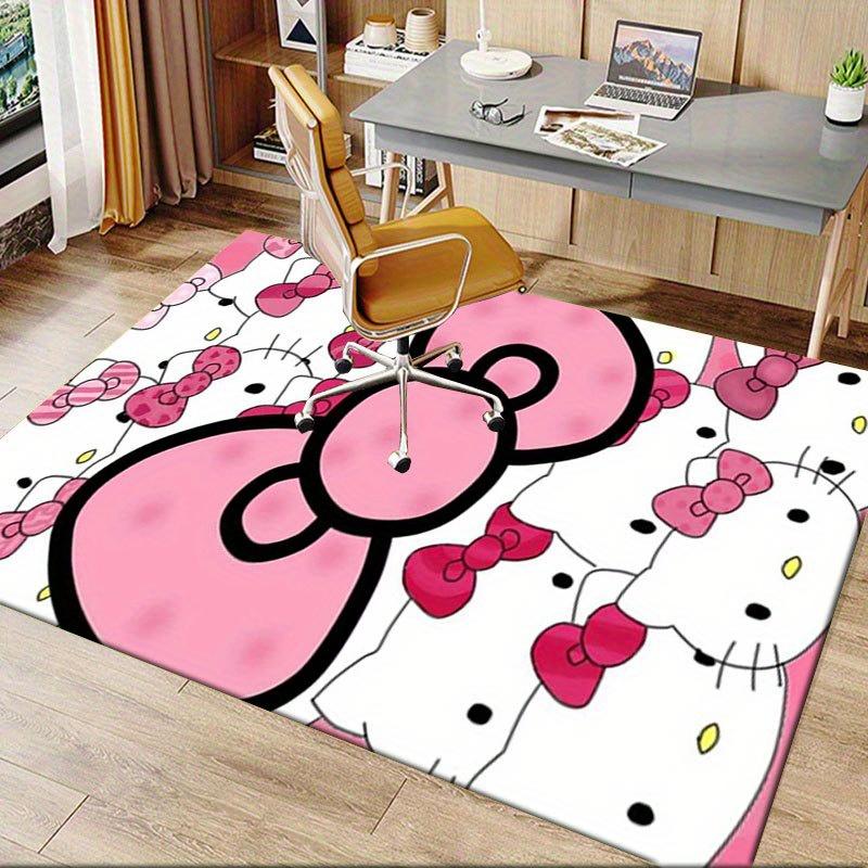 1pc Sanrio Hello Kitty Mermaid Printed Office Carpet Rectangle Rug Under The Table,Perfect Room Decor for Living Room, Bedroom, Kitchen, Non-slip Floo