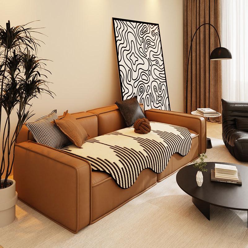 Black Sofa Cushion Non-Slip Stain-Resistant Universal Sofa Cover Cloth Nordic High-Grade Sofa Cover