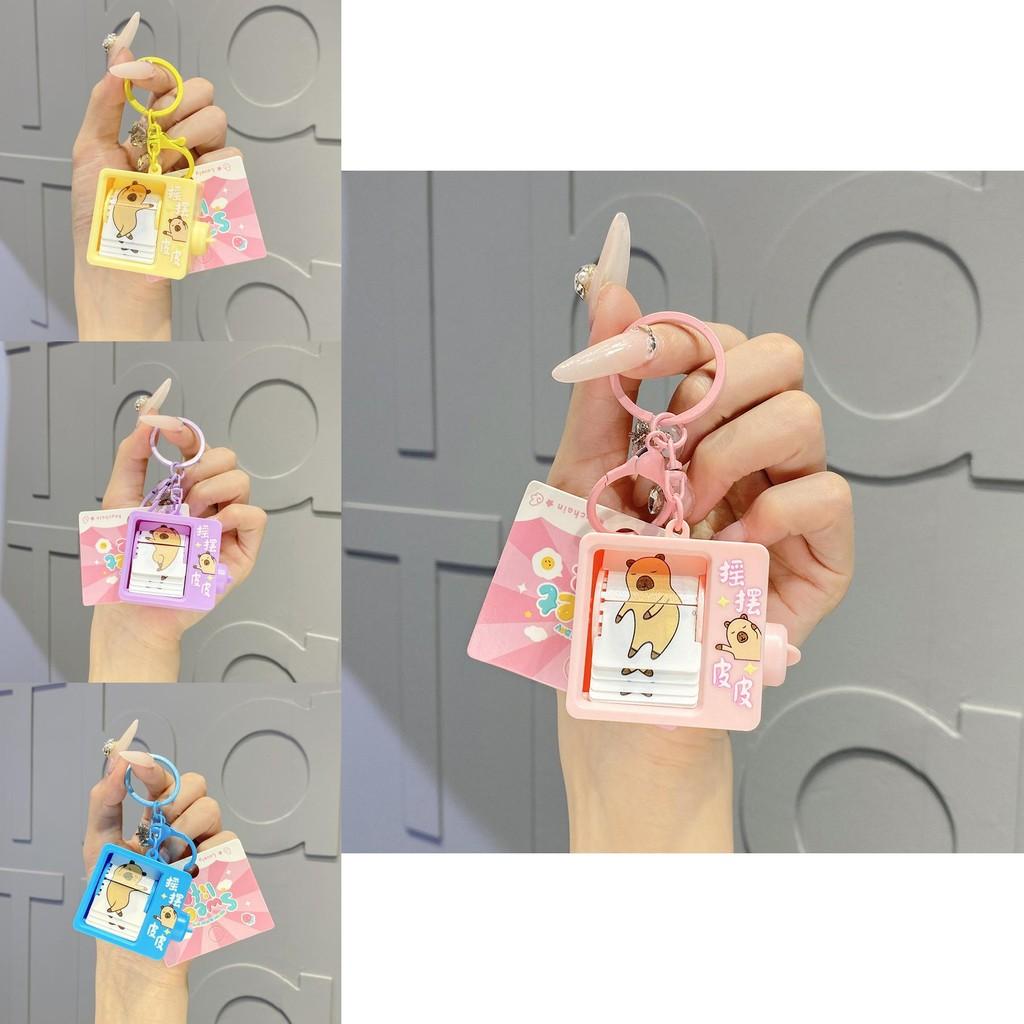 Charming Cartoon Flip Book Animation Keychain Vibrant Colors For Kids And Adults