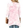 Women's Vintage Floral Print Three-Quarter Sleeve Cardigan Casual Loose Fit Lightweight for Spring Summer
