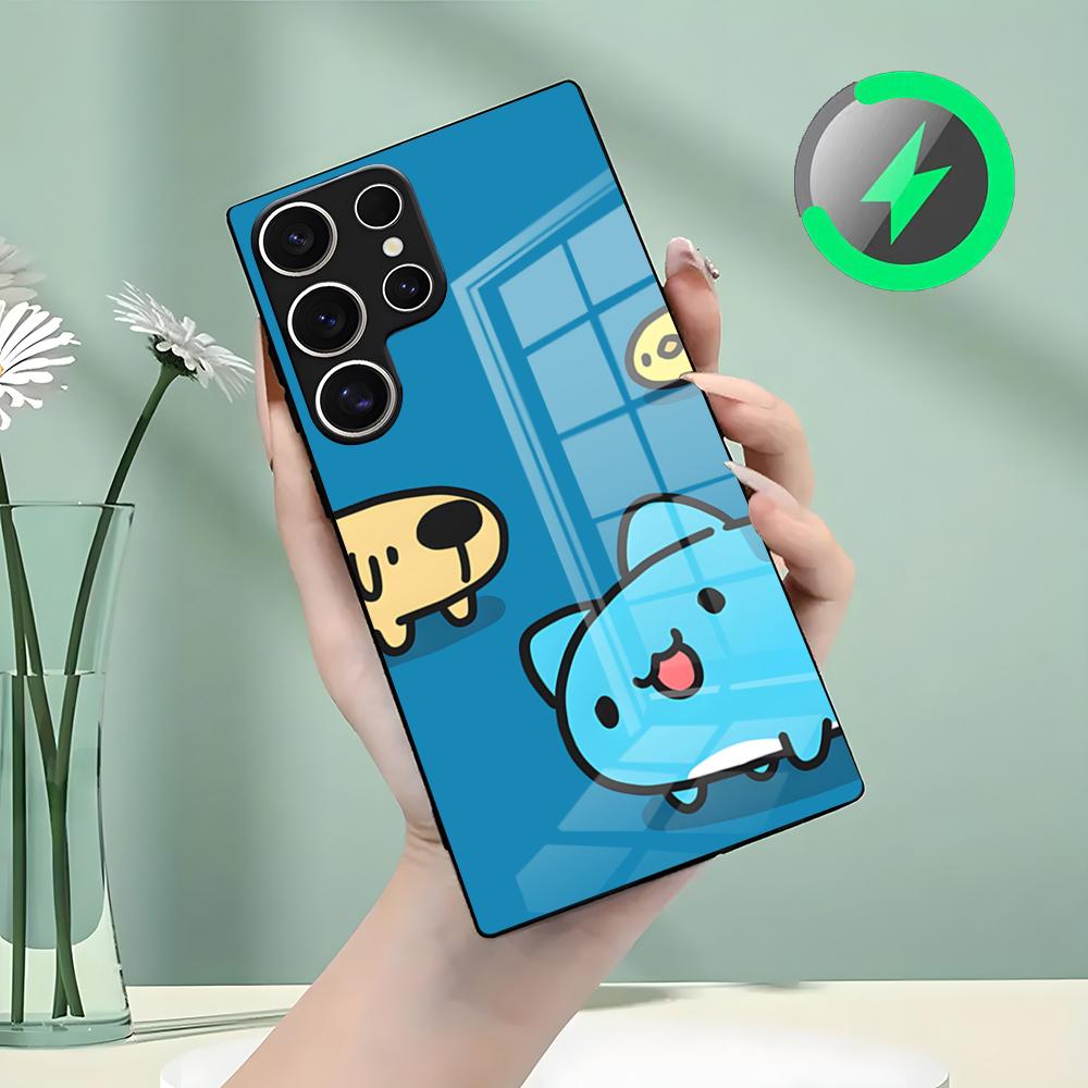 

CUTE B-Bugcat Capoo Phone Case For Samsung S26 S25 S24 S23 S22 S21 S20 Edge Ultra Plus FE For Magsafe Glass Case Galaxy S25 Edge