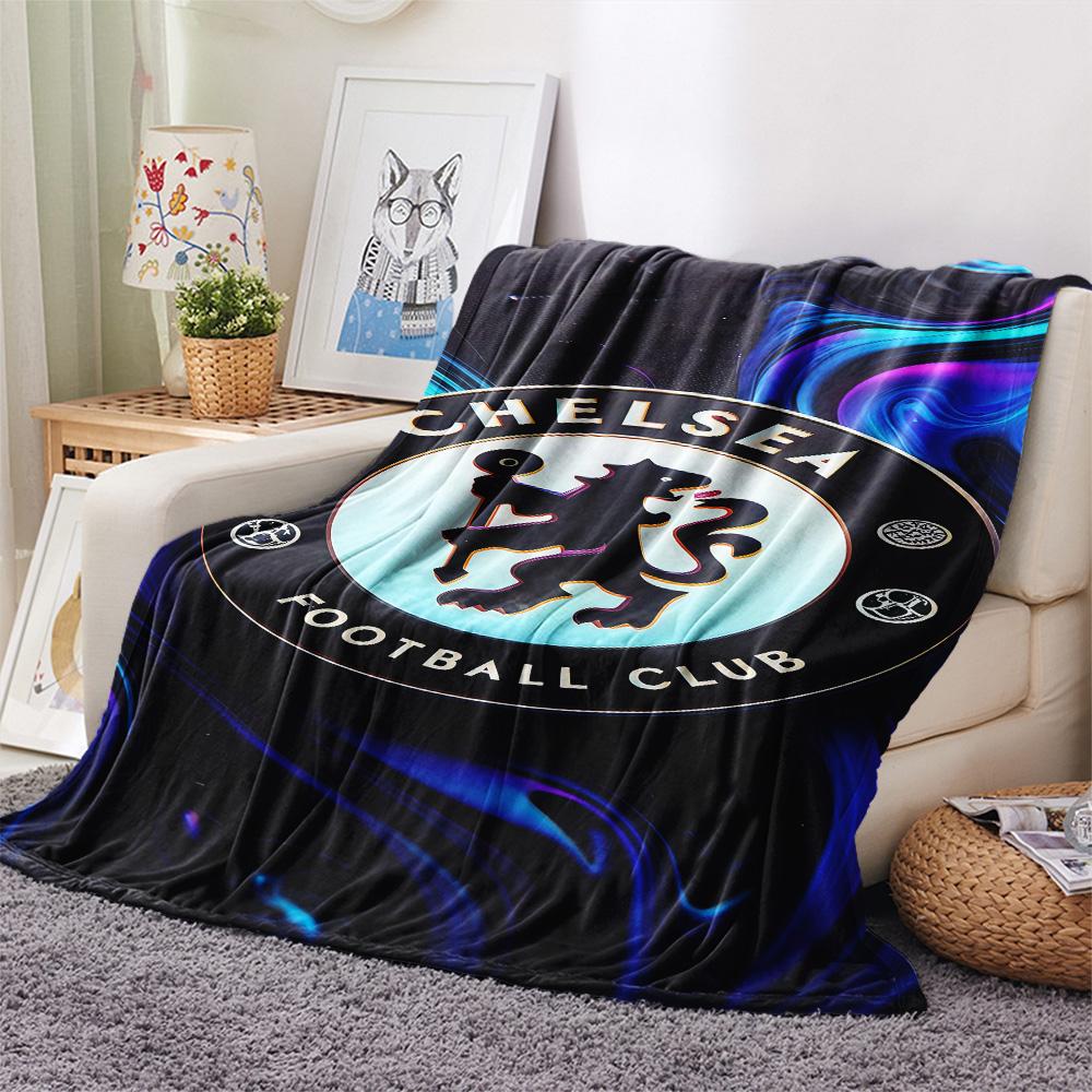 Chelsea FC logo Print FlAannel Blanket, High quality Comfortable for All Seasons, Home Decor, Warmth and Comfort