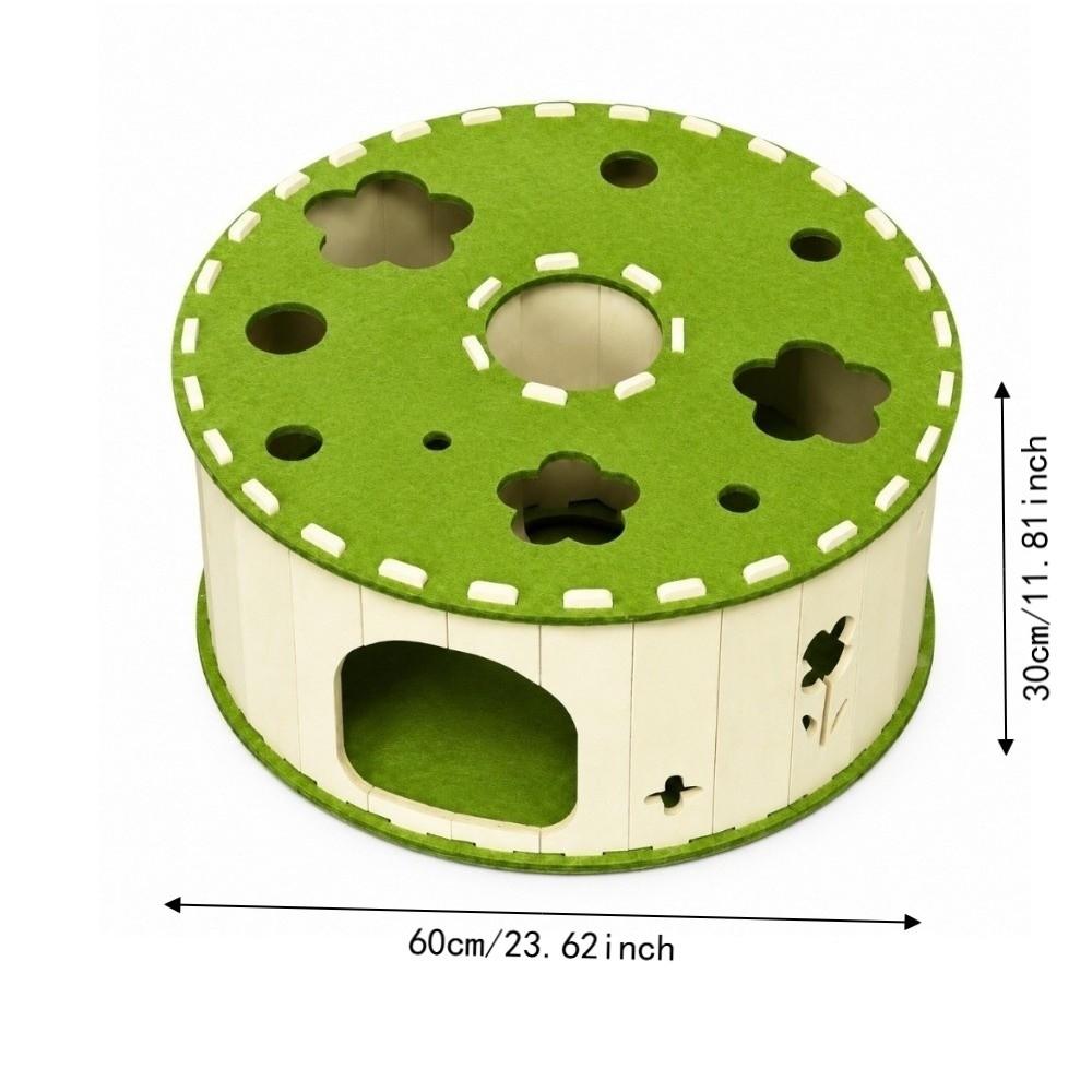 Semi Closed Cat Tunnel Bed Detachable Donut Cat Nest Pet Cave Felt Cat Tunnel All Season