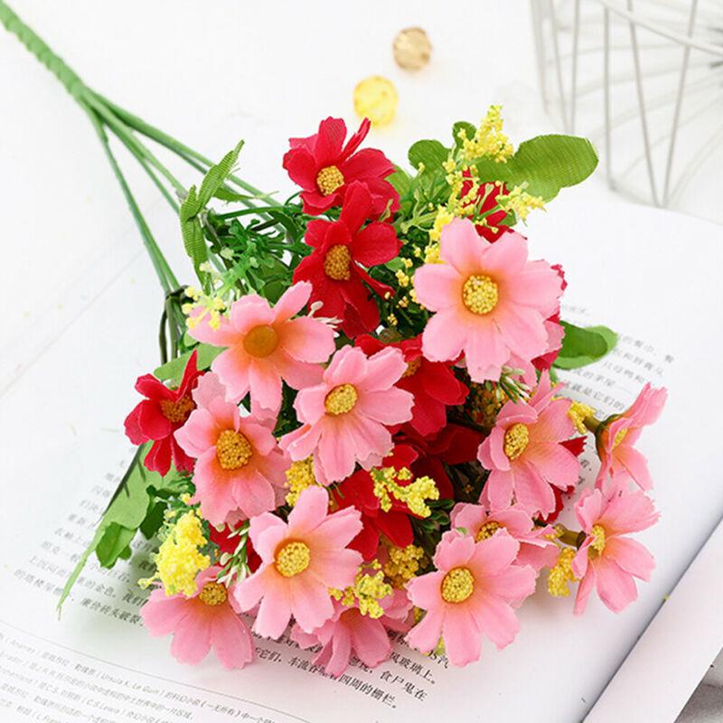 28Head Artificial Silk Flowers Bunch Daisy Wedding Home Grave Bouquet Outdoor ` 28Head Artificial Silk Flowers Bunch Daisy Wedding Home Grave Bouquet Outdoor `