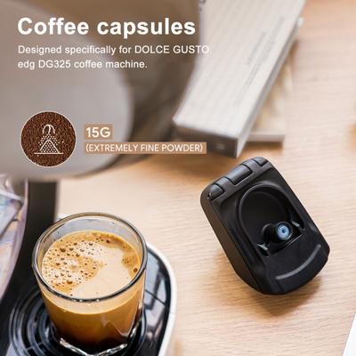 Dolce Gusto DG325 Makinesi için Yeniden Kullanılabilir Kahve Kapsül Tutucu Doldurulabilir PP Kapsüller Öğütülmüş Kahve için İnce Örgülü Kahve Tozu Tepsili Dönüştürücü