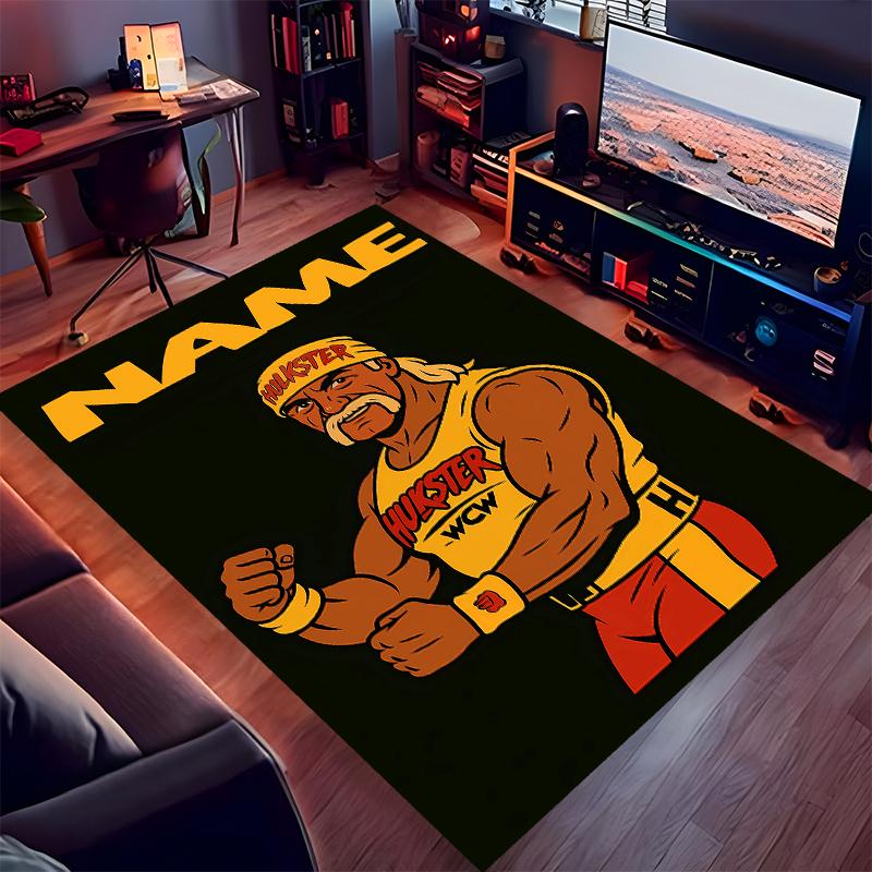 Custom personalization Hulk Hogan Print Area Rug - Soft, Washable Non-Slip Indoor Mat,Living Room,Home&Office Decorative Rug