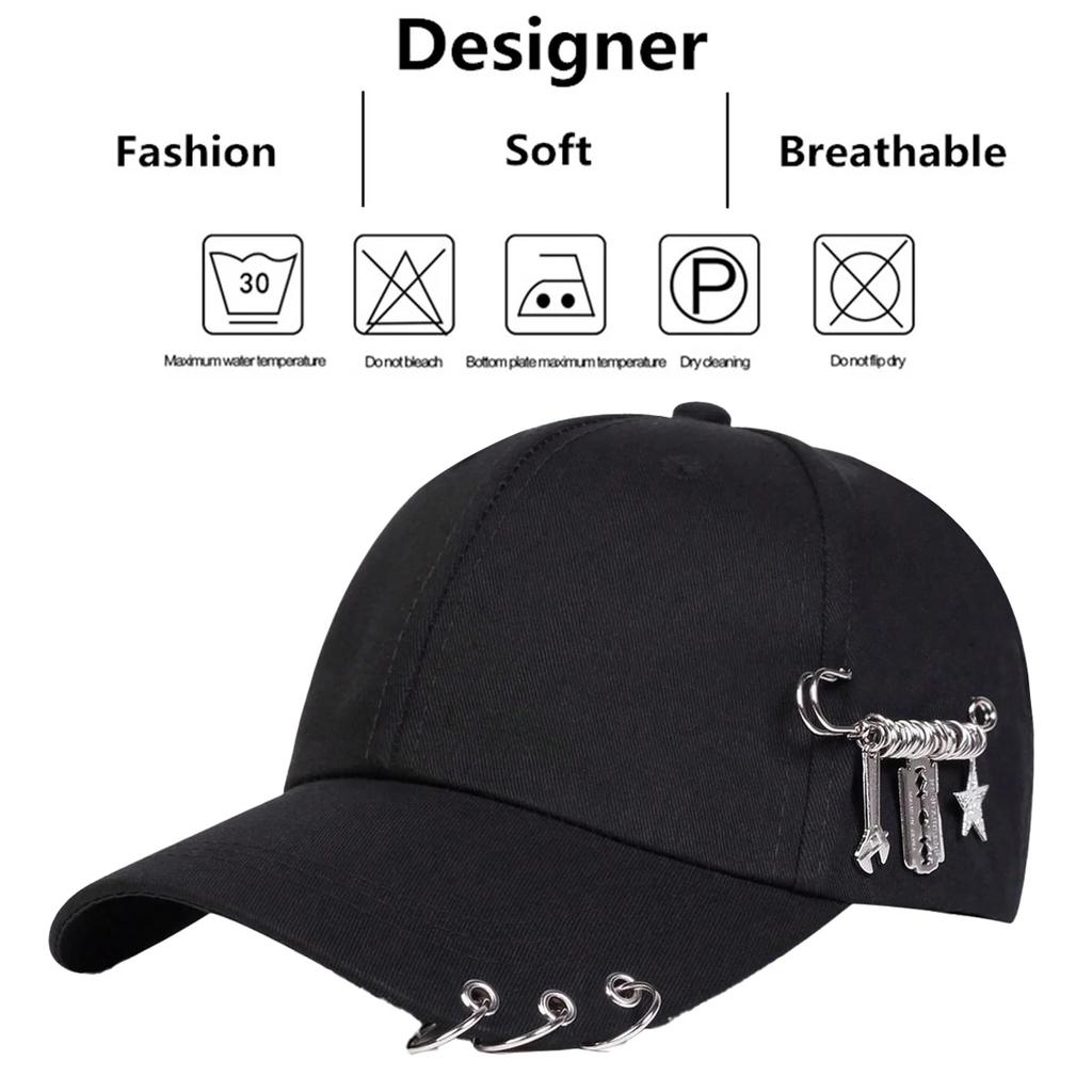 Baseball Ring Iron Neutral Gender Women Men For Caps Spring Autumn Outdoor Adjustable Casual Hats Dad Hat Sunscreen Hat