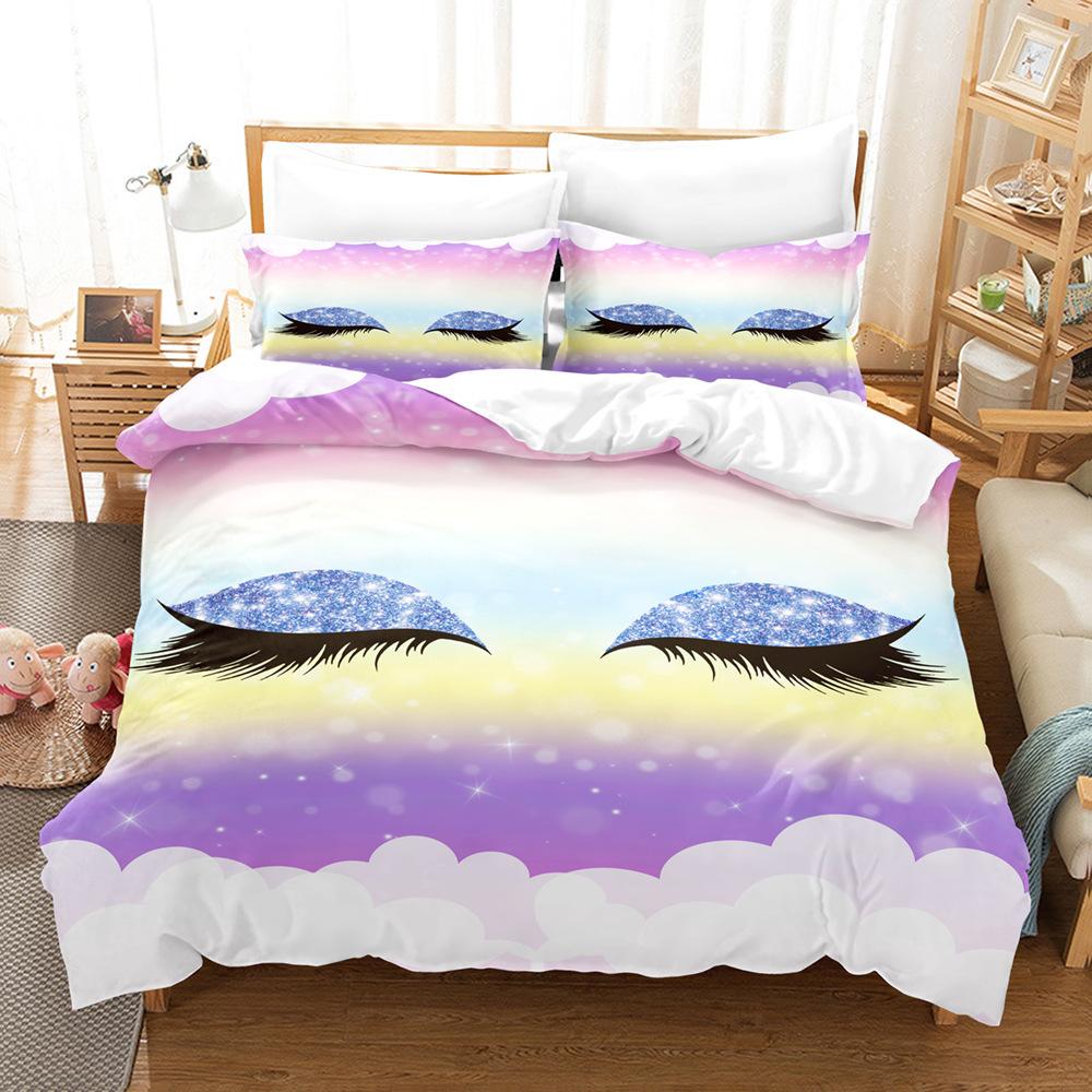 

Модная технология печати, 3D цифровая печать, постельное белье, пододеяльники, наволочки, комплекты из трех предметов quilt cover 90 * 190 pillowcase 50 * 75 * 1