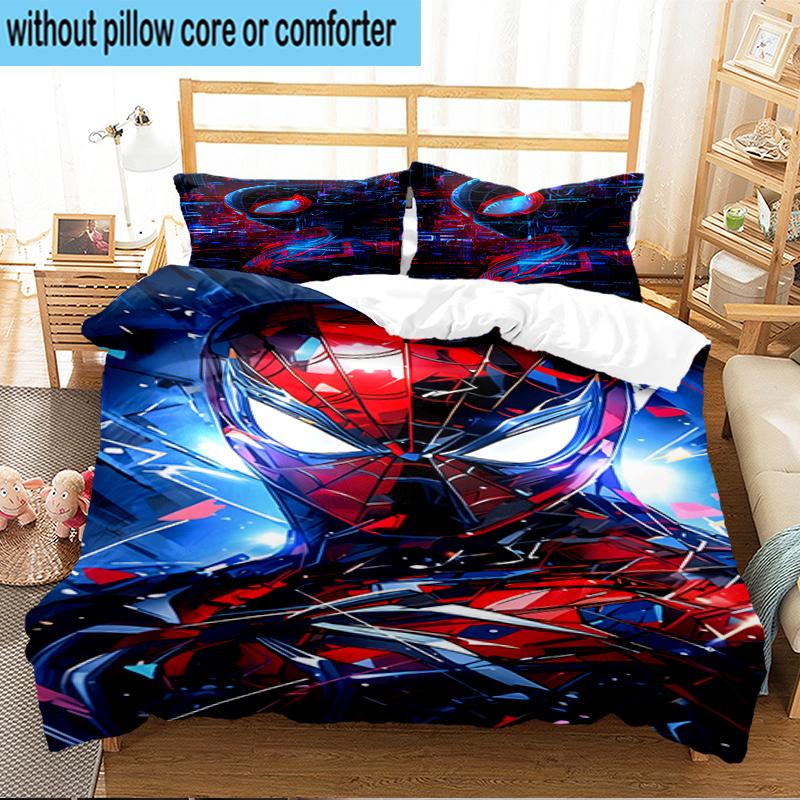 3PCS Red Spider Art Bedding Set,Including 1pc Duvet Cover And 2pcs Pillowcases Perfect for Bedroom, Dormitory, Fan Christmas Gift