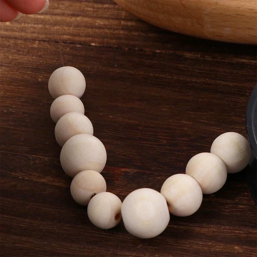 Wooden Unfinished Bracelet Jewelry Making Loose Beads Round Balls Wood Beads Necklace Accessories
