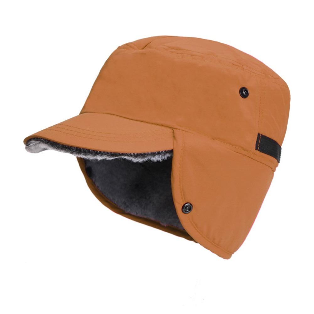 Warm Hat Flat Cap Windproof Ski Cap Practical Winter Hat with Ear Flaps