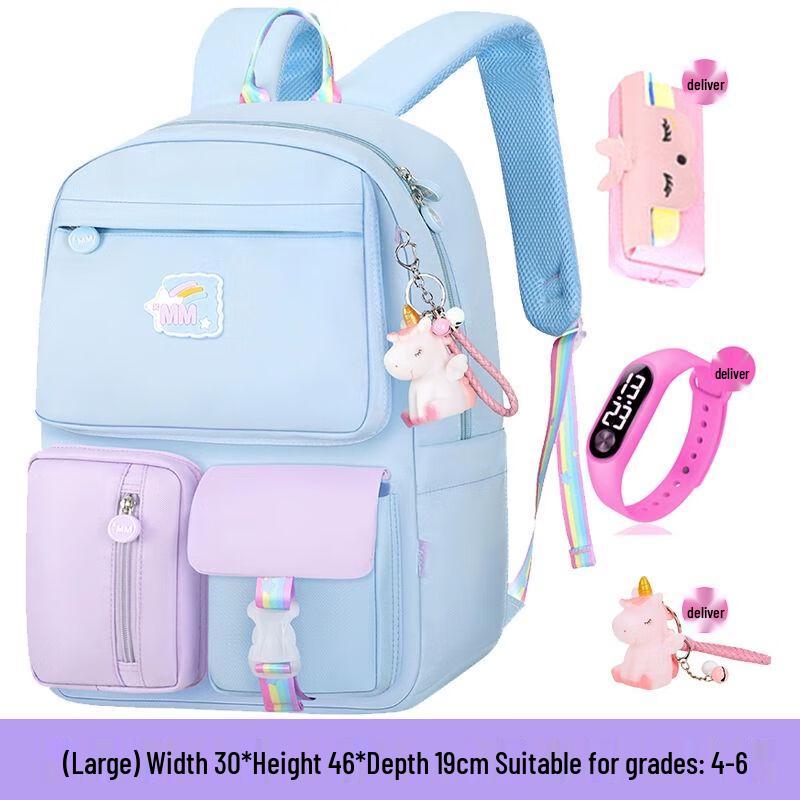 Qingli Girls  Lightweight & Waterproof Ergonomic School Backpack Large