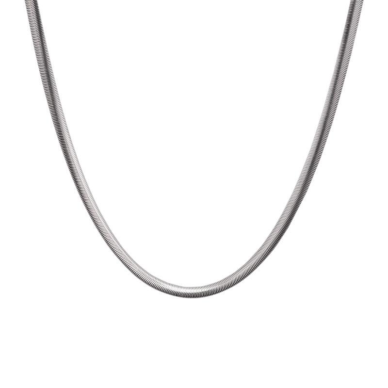 

Snake bone chain titanium steel ins cool tide cold wind hip hop local cool chain collarbone chain neck chain jewelry accessories men and women
