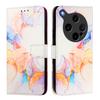 For Oppo Find X8 Ultra 5G Case with Strap Marble Pattern Leather Phone Cover Card Holder