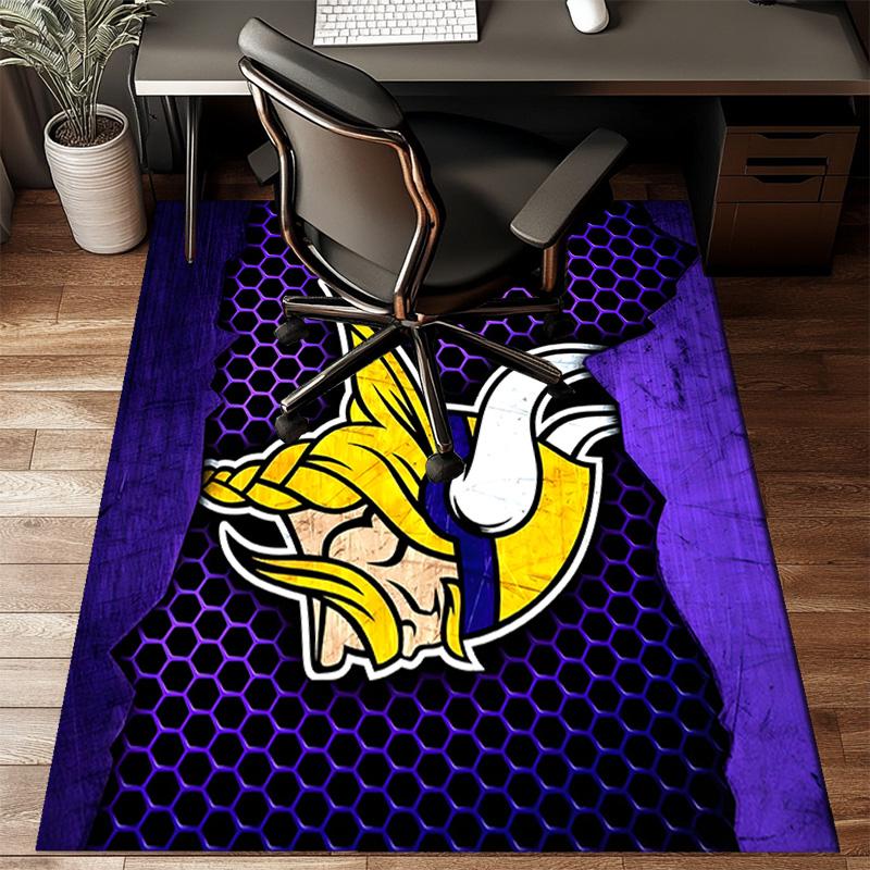 Minnesota Vikings Artwork Rug Game Carpet, Floor Mat for Bedroom Living Room Entryway Rug, Home Decor Idea Gift for Christmas Birthday