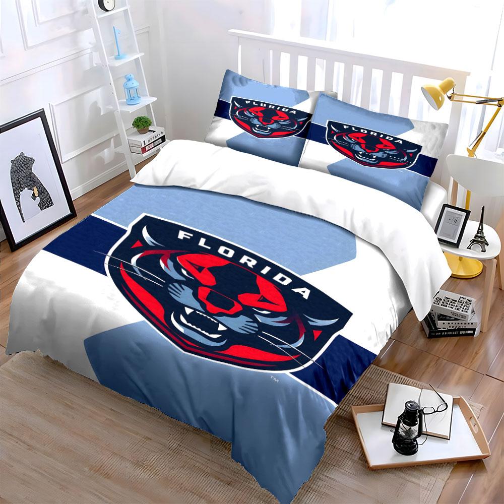 """Florida Panthers Logo Bettwäsche Design" Druck Bettwäsche Set Bettbezug Kissenbezüge""" (1* Bettbezug 2* Kissenbezüge Decke Nicht Enthalten)
