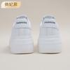 Leather platform white shoes women's spring new inner height increase breathable versatile casual women's shoes laceup board shoes women