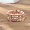 Boho Perlenarmband Instagram-inspiriert Nischenstil Farbblock-Stapelarmband-Set