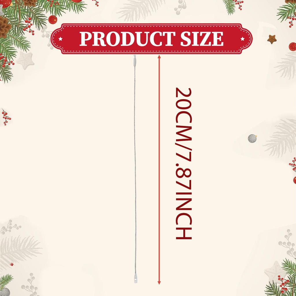 200 Christmas Bauble Hangers, Pre-cut for Hanging Tree Baubles