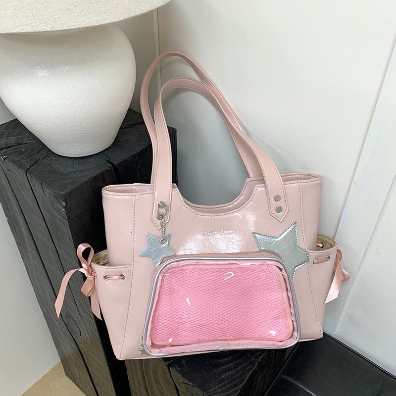 

Academy-Style Versatile Anime Itabag: Transparent Women s Crossbody Doll Bag with Large Capacity