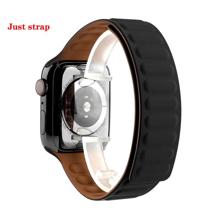 Watch Leather Link Band Magnetic Strap For Iwatch Series 6 5 4 3 2 42/44Mm