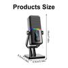Computer Gaming Mic Desktop Microphone with LED Light 14mm Large Mic Head for Streaming Podcasting Insert and Play