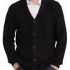 Herrenmantel aus Wollmischung mit Schalkragen, Pullover, Strickjacke mit Taschen, weiche, warme Strick-Winterjacke für die Arbeit, Partys und Sport