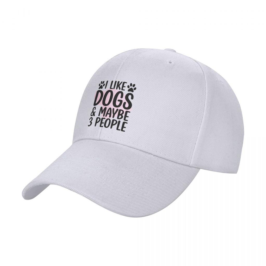 I Like Dogs And Maybe 3 People Baseball Cap Luxury Man Hat Golf Kids Hat Caps For Men Women's