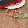 2pcs Mobile Phone Chain Candy Color Love Acrylic Beads Short Mobile Phone Lanyard Women