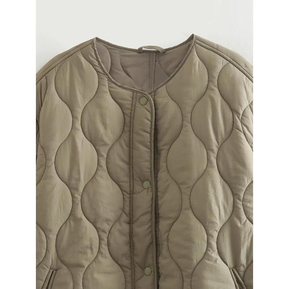 Vinter Vintage Løs Solid Langermet Kåpe Kvinner Uformell Elegant O-hals Enkelbreasted Tynt Yttertøy Kvinnelig Design Mote Varme Jakker Ny