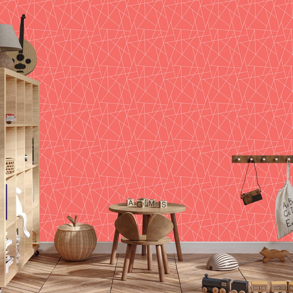 Wallpaper Geometric pattern coral, mountain coral 50x1000