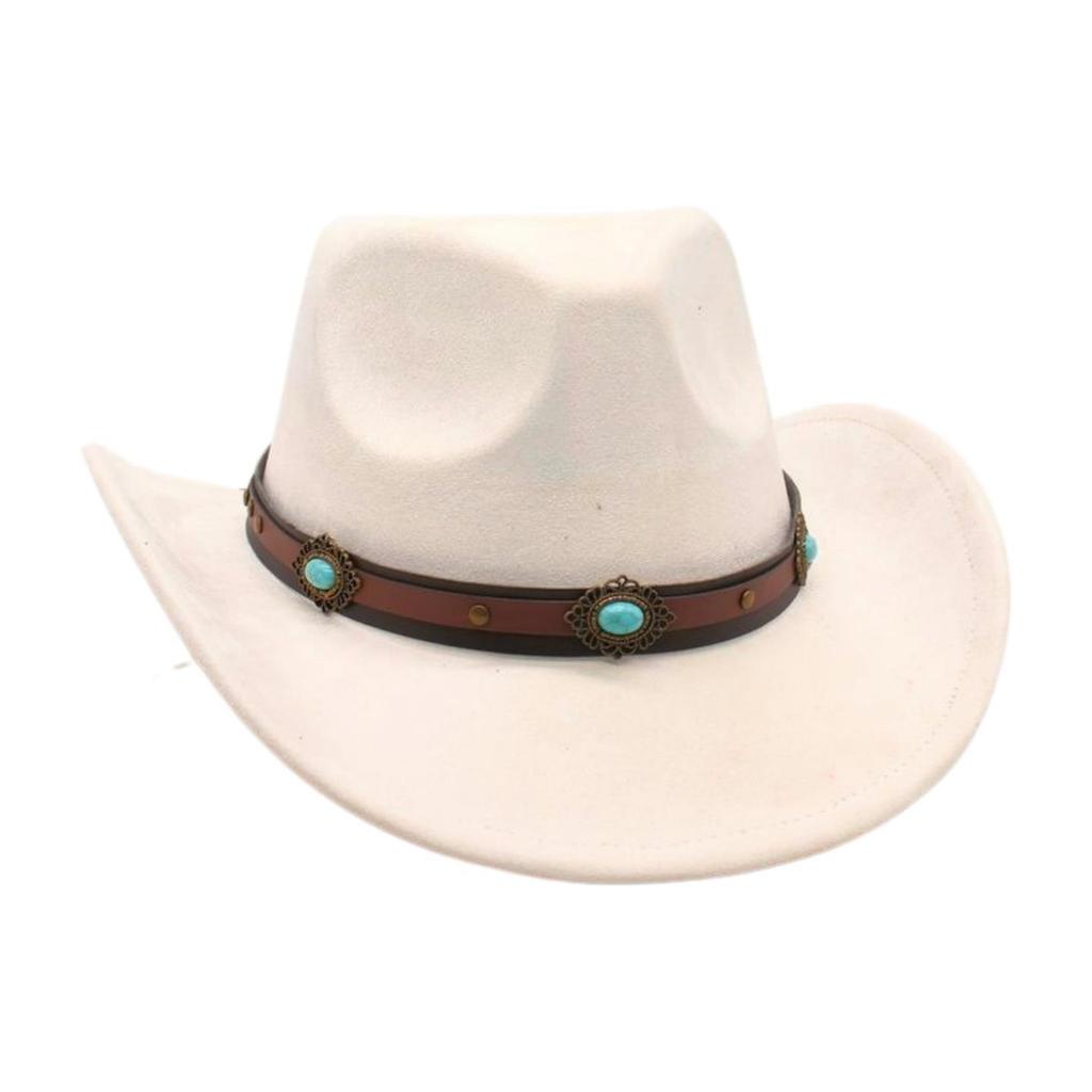 Premium Tibetan Cowboy Hat Stage Jazz Hat Multi-Color Suede Premium Top Hat