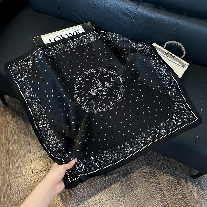 Mother's Day Silk Scarf Muse Festival Gift Simulation Silk Silk Scarf Premium Spring and Summer Square Scarf 71 Silk Decorative Small Scarf