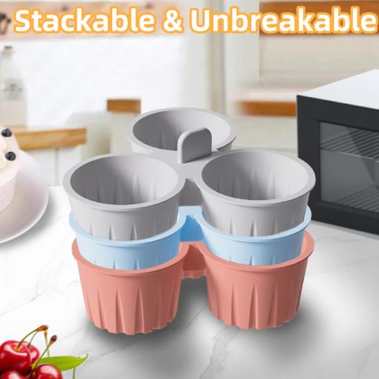 Silicone Cake Mold for Air Fryer Non-Stick Boiled Egg Tart Mold Pudding Dessert Mold High-Temperature Resistant Dishwasher Safe Baking Cups