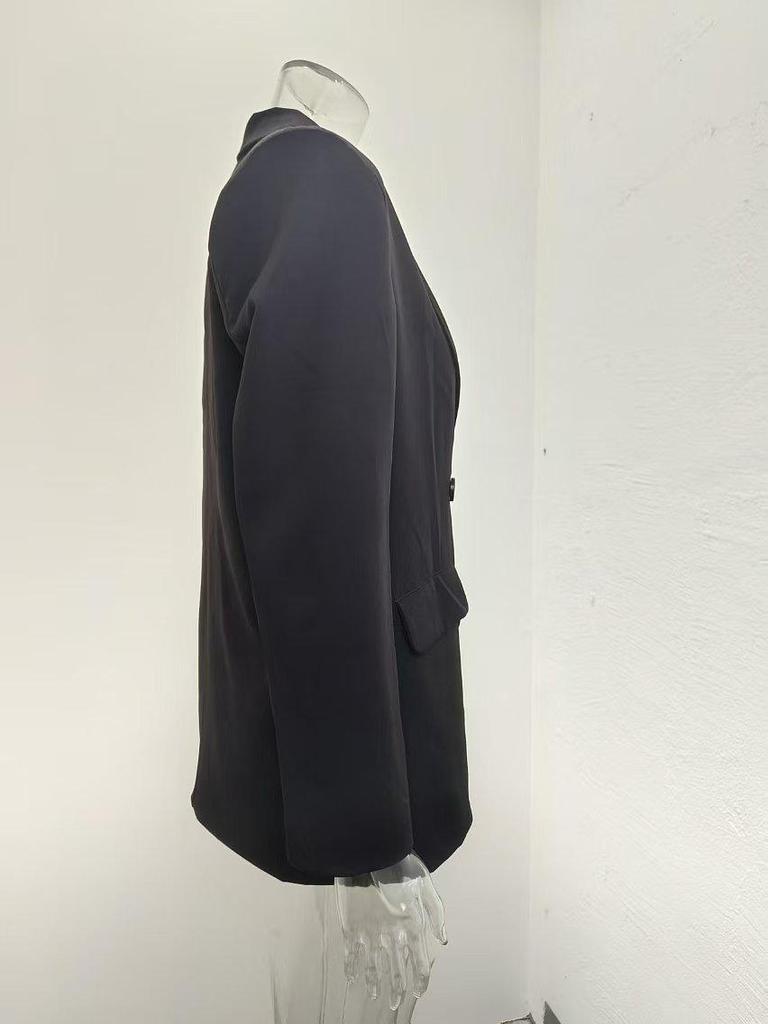 Women's Fashion Solid Color Long-Sleeved Suit Jacket