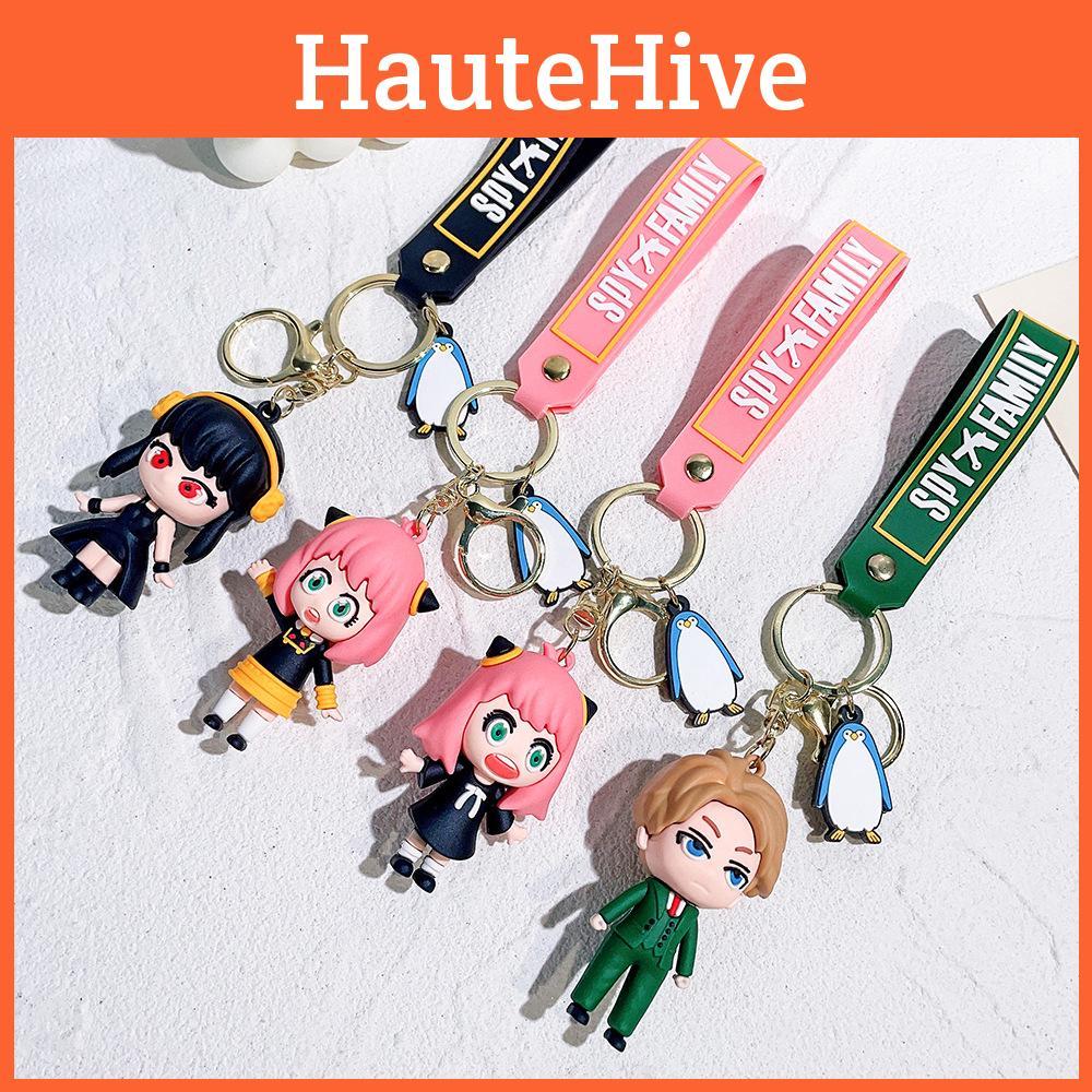 Cute Cartoon Spy Family Soft Pvc Keychain Adorable Anya Doll Key Ring