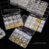12 Grids 3D Nails Charms Mixed Special-Shaped Diamonds Flat Bottom Diamonds Pearl Sequins Butterfly Diy Manicure Parts