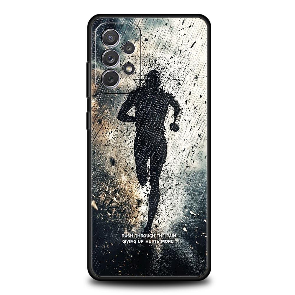Phone Case For Samsung Galaxy A17 A15 A13 A51 A71 A41 A31 A21S A07 A05 A35 A55 A23 A25 A33 A53 A73 5G Cover Run marathon Running