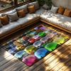 Tuniu Colorful Balloons Carpet Non-Slip Rug for Living Room Bedroom Kitchen Floor Mat Decorative Rug