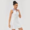 Polo Tennis Dress With Chest Pads&Shorts Soft High Stretchy Fitness Skorts Tummy Control Yoga Skirts Gym Clothing Activewear