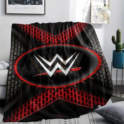 1Pc WWE Print Flannel Blanket, High Quality Comfortable for All Seasons, Home Decor, Warmth and Comfort, Perfect for Christmas Gifts