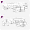 Outdoor Sofa Set with Cushions 8 pcs Natural and Light Grey