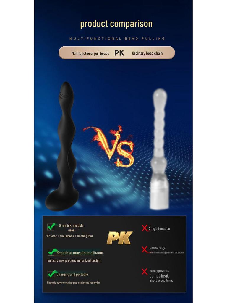 Miao Yin Fang Triple-Motor Vibrator: Electric Shock Anal Plug for Male and Female Prostate Stimulation.